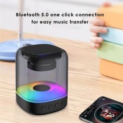 Torima D09 Taşınabilir Rgb Ledli Bluetooth Hoparlör Usb-Tf-Aux Siyah