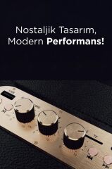 Bluetooth Hoparlör Nostaljik Kablosuz Speaker D35 Beyaz