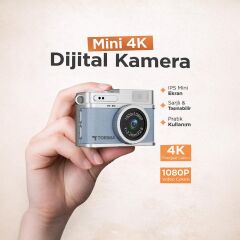 Mini Dijital Kamera Selfie Video Vlog Kamerası Mini Anahtarlık 1080P CMR35 Mavi