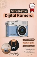 Mini Dijital Kamera Selfie Video Vlog Kamerası Mini Anahtarlık 1080P CMR35 Mavi