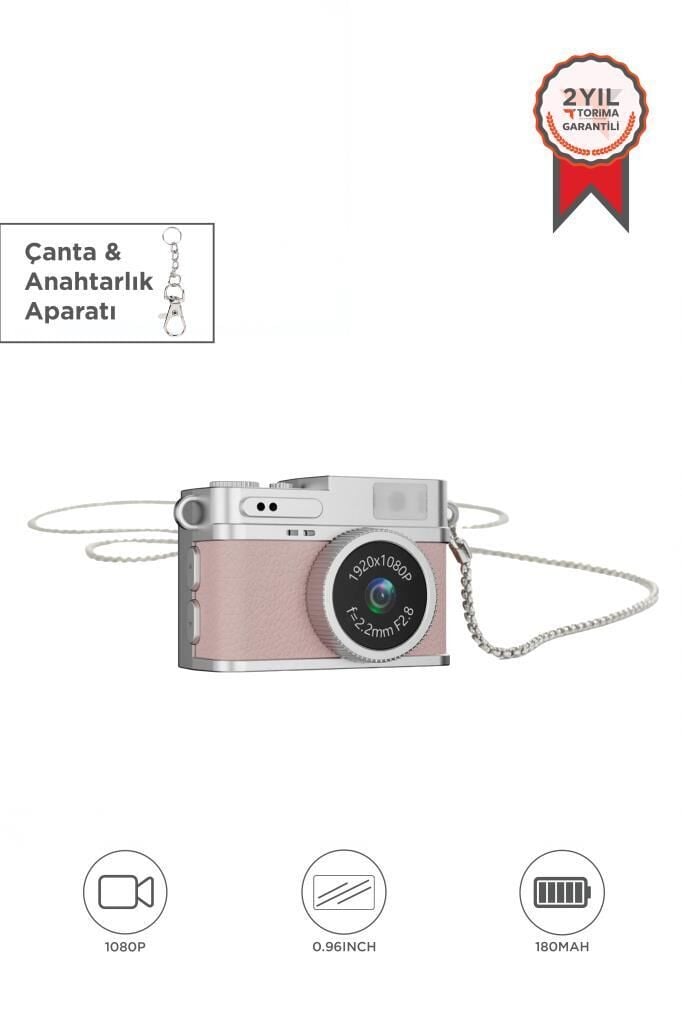 Mini Dijital Kamera Selfie Video Vlog Kamerası Mini Anahtarlık 1080P CMR35 Pudra