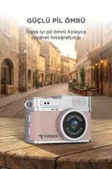 Torima Mini Dijital Kamera Selfie Video Vlog Kamerası Mini Anahtarlık 1080P CMR35 Pudra
