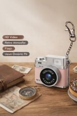 Mini Dijital Kamera Selfie Video Vlog Kamerası Mini Anahtarlık 1080P CMR35 Pudra