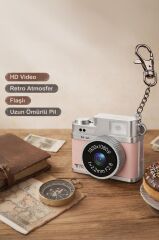 Torima Mini Dijital Kamera Selfie Video Vlog Kamerası Mini Anahtarlık 1080P CMR35 Pudra