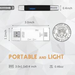 Kart Okuyucu Usb Otg Hub Type-C Micro 6IN1 Adaptör YD40 Beyaz