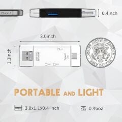 Kart Okuyucu Usb Otg Hub Type-C Micro 6IN1 Adaptör YD40 Beyaz