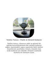Telefon Tutucu Manyetik Kablosuz Ev Ofis Oto Aksesuarları JX064 Siyah