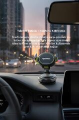 Telefon Tutucu Manyetik Kablosuz Ev Ofis Oto Aksesuarları JX064 Siyah