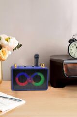 Torima M4403 Mavi Taşınabilir Karaoke Mikrofonlu Bluetooth Hoparlör