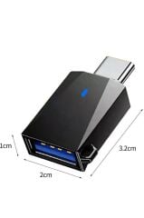 Torima YD-70 Siyah USB To Type-C Mini Telefon Çevirici Adaptör