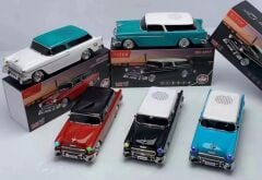 Bluetooth Hoparlör Araba Tasarımlı Ledli USB TF FM Radyo WS-1955 Siyah