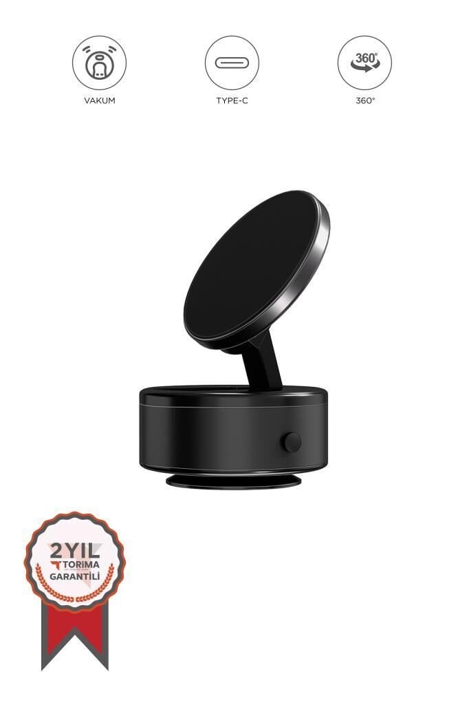 Telefon Tutucu Manyetik Adsorpsiyon Vakumlu Kompakt Ev Ofis Oto Aksesuarları X10Q Siyah