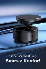 Telefon Tutucu Manyetik Adsorpsiyon Vakumlu Kompakt Ev Ofis Oto Aksesuarları X10Q Siyah