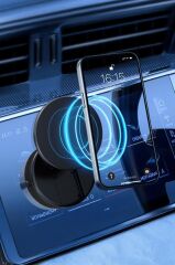 Torima X10Q Siyah Manyetik Adsorpsiyon Vakumlu Kompakt Telefonu Tutucu