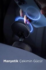 Telefon Tutucu Manyetik Adsorpsiyon Vakumlu Kompakt Ev Ofis Oto Aksesuarları X10Q Siyah