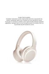 Bluetooth Kulaklık Kulak Üstü Kablosuz Kulaklık Lenovo TH53 Bej