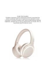 Bluetooth Kulaklık Kulak Üstü Kablosuz Kulaklık Lenovo TH53 Bej