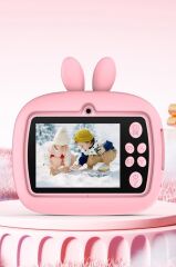 Dijital Fotoğraf Makineleri Çocuk Termal Resim Kağıt Baskılı Yazıcı Kamera Video Makinesi CMR18 Pembe