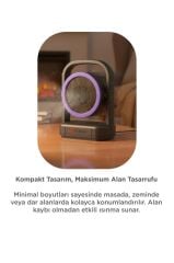 Mini Isıtıcı Fan Taşınabilir Sessiz Hızlı Isıtma 500W Kompakt Isıtıcı Torima HT100 Siyah