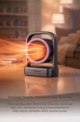 Mini Isıtıcı Fan Taşınabilir Sessiz Hızlı Isıtma 500W Kompakt Isıtıcı Torima HT100 Siyah