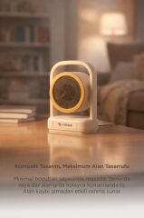 Mini Isıtıcı Fan Taşınabilir Sessiz Hızlı Isıtma 500W Kompakt Isıtıcı Torima HT100 Bej