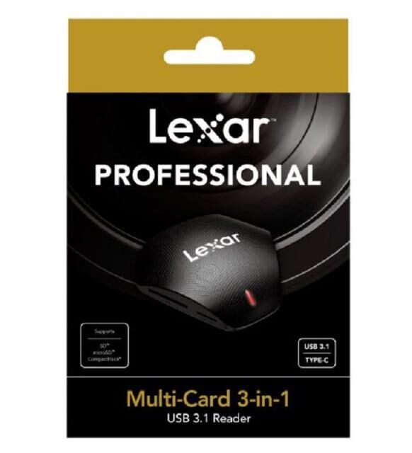 Lexar Professional 3-in-1 Kart Okuyucu Siyah
