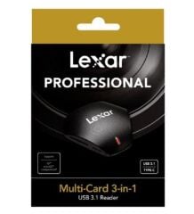Lexar Professional 3-in-1 Kart Okuyucu Siyah