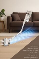 Kablosuz Katlanabilir Hafif UV Işıklı Dikey Şarjlı Süpürge 300W 21KPa Torima CSVC-100 Beyaz