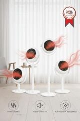 Ayaklı Isıtıcı Fan 800W | Sessiz Çalışma | Hızlı Isıtma | Aşırı Isınma Koruma Torima HT-101 Beyaz