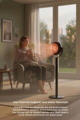 Ayaklı Isıtıcı Fan 800W Sessiz Çalışma Hızlı Isıtma Aşırı Isınma Koruma Torima HT101 Siyah