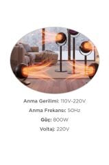 Ayaklı Isıtıcı Fan 800W Sessiz Çalışma Hızlı Isıtma Aşırı Isınma Koruma Torima HT101 Siyah