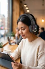 Bluetooth Kulaklık Rgb Işıklı Güçlü Bas Kulak Üstü Kablosuz Kulaklık HD12 Siyah