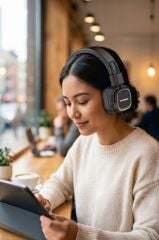 Bluetooth Kulaklık Rgb Işıklı Güçlü Bas Kulak Üstü Kablosuz Kulaklık HD12 Siyah