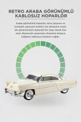 Bluetooth Hoparlör Retro Klasik Araba Tasarımlı 10W FM USB Speaker D85 Bej