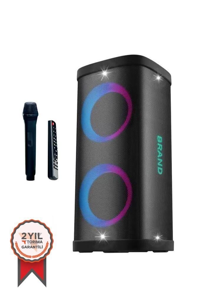 Bluetooth Hoparlör Rgb Işıklı Taşınabilir Hoparlör D18 Siyah