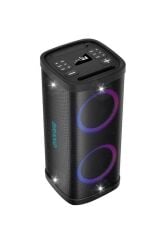 Bluetooth Hoparlör Rgb Işıklı Taşınabilir Hoparlör D18 Siyah
