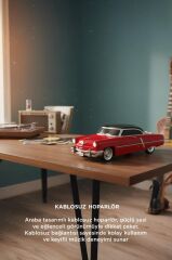 Bluetooth Hoparlör Retro Klasik Araba Tasarımlı 10W FM USB Selfie Speaker D85 Kırmızı