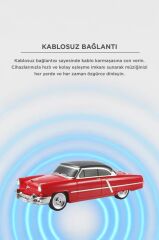 Bluetooth Hoparlör Retro Klasik Araba Tasarımlı 10W FM USB Speaker D85 Kırmızı