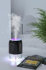 Hava Nemlendirici Buhar Makinesi Ve Aroma Difüzörü 200ml Ultrasonik Renkli H6 Siyah