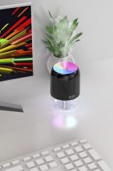 Torima H6 Siyah 200ml Ultrasonik Renkli Hava Nemlendirici Buhar Makinesi Ve Aroma Difüzörü