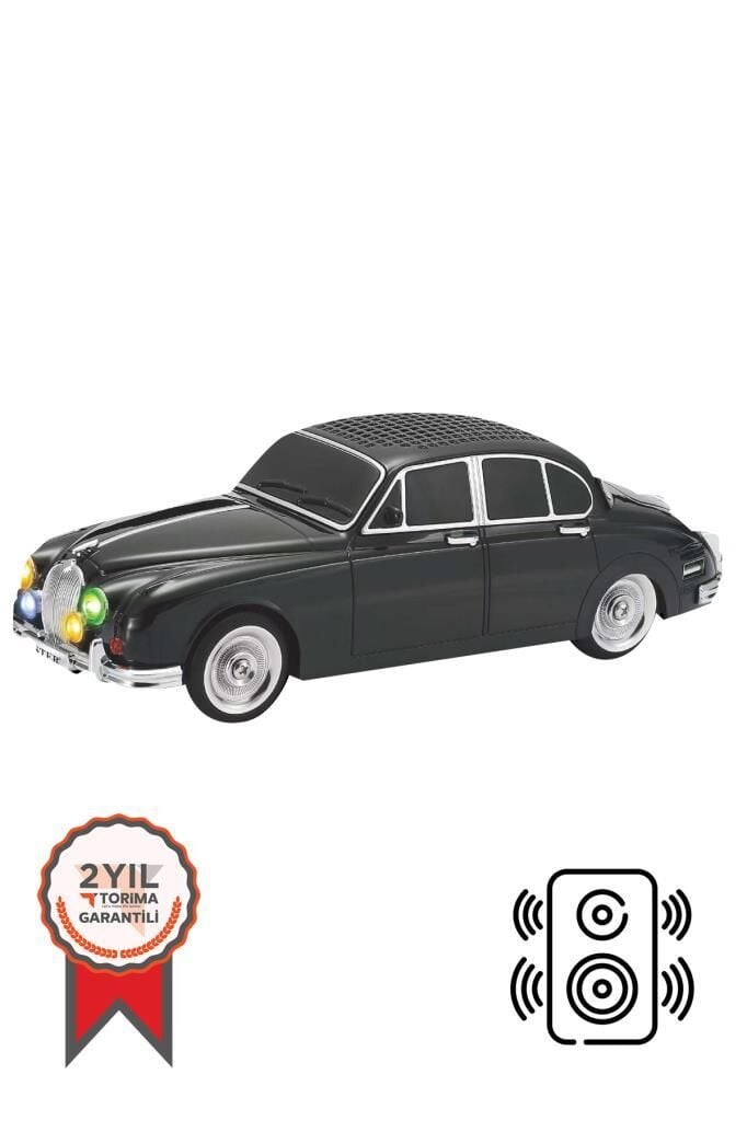 Bluetooth Hoparlör Retro Araba Tasarımlı Speaker WS-596 Siyah