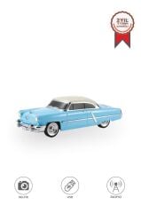 Bluetooth Hoparlör Retro Klasik Araba Tasarımlı 10W FM USB Selfie Speaker D85 Mavi