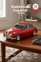 Bluetooth Hoparlör Retro Araba Tasarımlı Speaker WS-596 Kırmızı