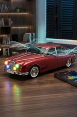 Bluetooth Hoparlör Retro Araba Tasarımlı Speaker WS-596 Kırmızı
