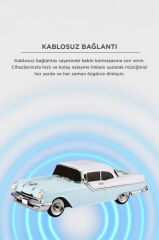 Torima Bluetooth Hoparlör Retro Klasik Araba Tasarımlı 10W FM USB Speaker D87 Mavi
