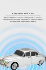 Bluetooth Hoparlör Retro Araba Tasarımlı Speaker WS-596 Gümüş