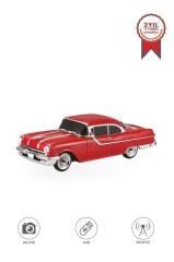 Bluetooth Hoparlör Retro Klasik Araba Tasarımlı 10W FM USB Selfie Speaker D87 Kırmızı