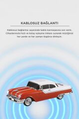 Bluetooth Hoparlör Retro Klasik Araba Tasarımlı 10W FM USB Selfie Speaker D87 Turuncu