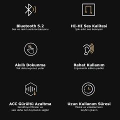 Bluetooth Kulaklık Kulak İçi Oyuncu Kulaklık Airmars XKT03 Beyaz