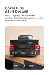 Bluetooth Hoparlör Güneş Enerjili Kamyon Tasarımlı FM USB TF Speaker D44 Siyah